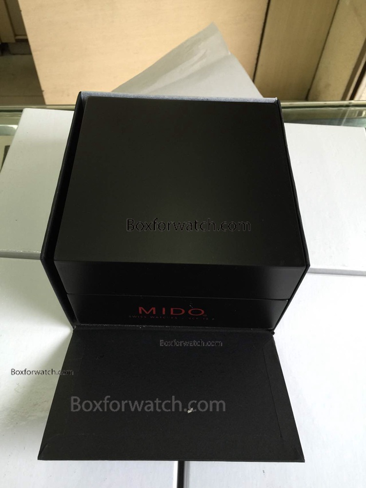 Replica MIDO Black Wood Watch Box / Orange Inner / Wholesale